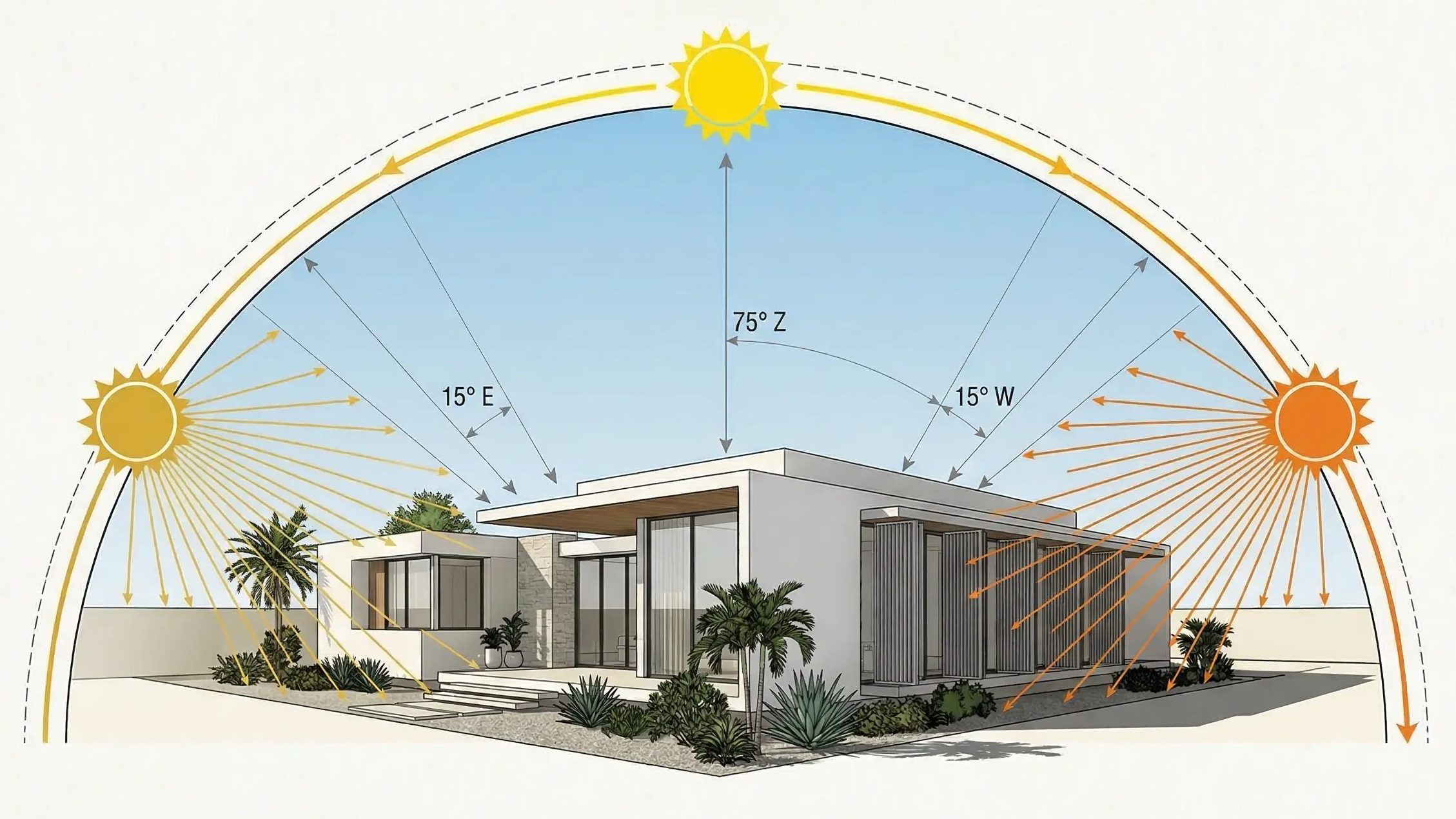 La trayectoria solar en Mérida, Yucatán