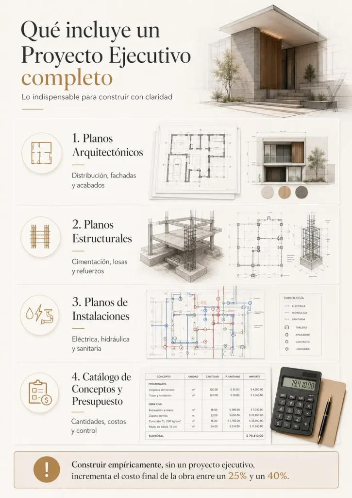 ¿Qué incluye un Proyecto Ejecutivo completo?