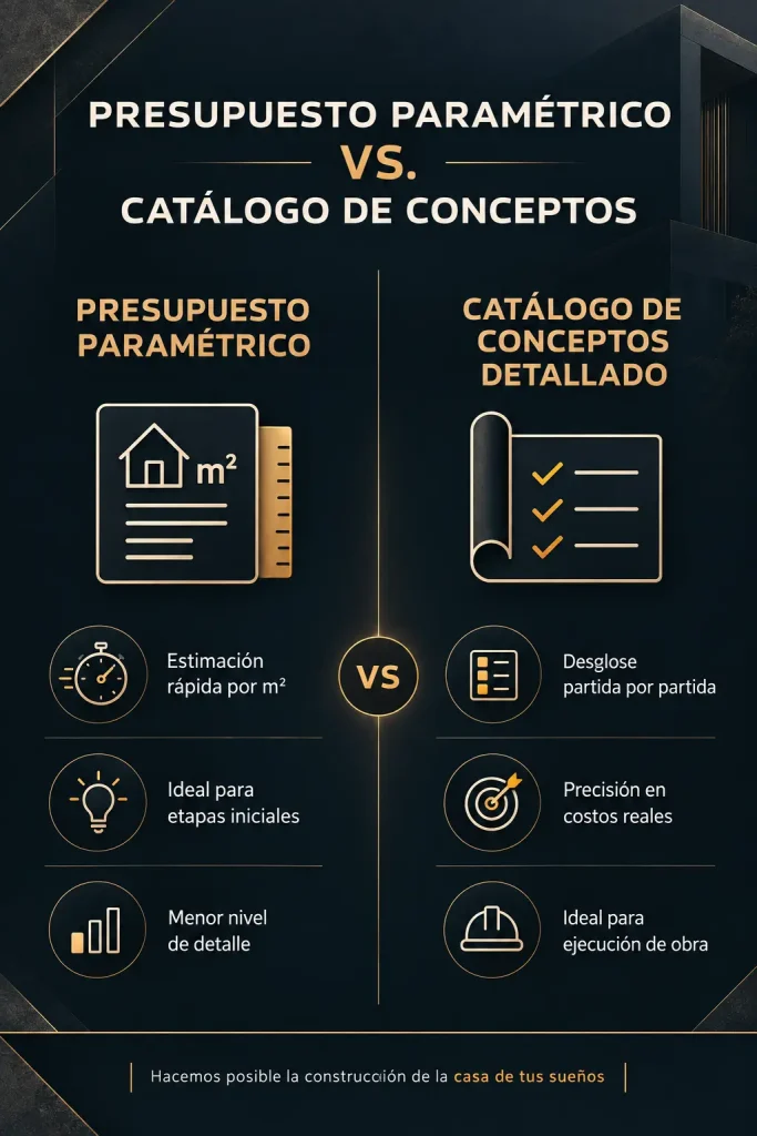 Presupuesto detallado vs Paramétrico